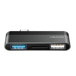 Adapter USAMS USB-C Mini HUB USB+HDMI, Szary