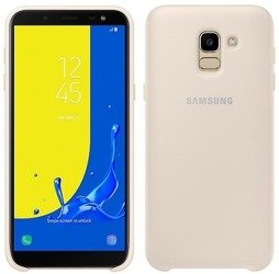 Etui oryginalne Samsung Galaxy J6 2018 Dual Layer Cover złote