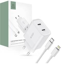 TECH-PROTECT 2-PORT PD20W + LIGHTNING CABLE WHITE