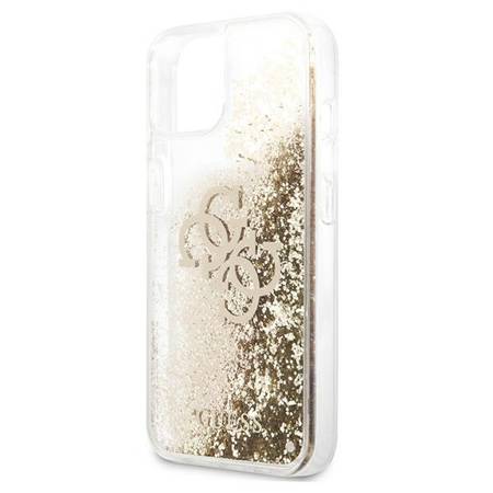 Etui Guess Liquid Glitter 4G Big Logo - iPhone 13 (Złoty)