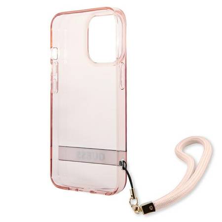 Etui Guess Translucent Strap - iPhone 13 Pro Max (Różowy)