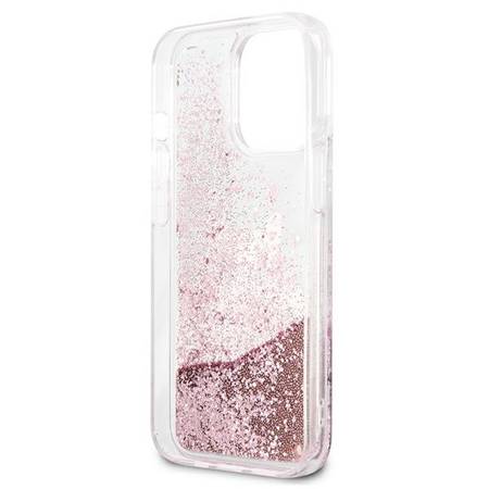 Karl Lagerfeld Hardcase Peek A Boo Liquid Glitter - Etui iPhone 13 Pro Max (Złoty)