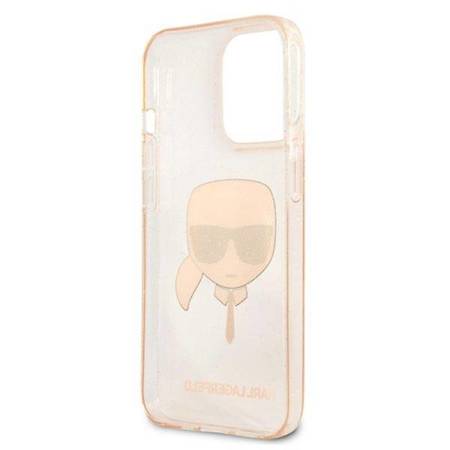 Karl Lagerfeld Karl'S Head Glitter - Etui iPhone 13 Pro Max (Złoty)
