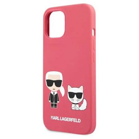 Karl Lagerfeld Silicone Karl & Choupette - Etui iPhone 13 (Fuksja)