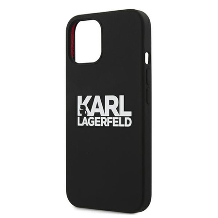 Karl Lagerfeld Silicone Stack Logo - Etui Do iPhone 13 Mini (Czarny)