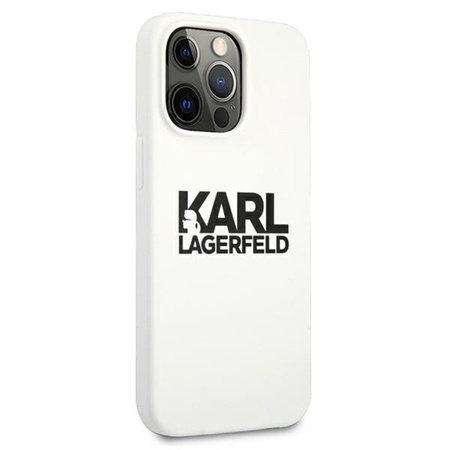 Karl Lagerfeld Silicone Stack Logo - Etui iPhone 13 Pro (Biały)