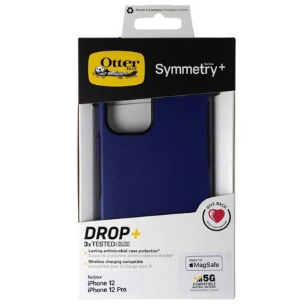 OtterBox Symmetry Plus - Obudowa Ochronna Do iPhone 12/12 Pro Kompatybilna Z Magsafe (Navy Captain Blue)
