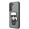 Karl Lagerfeld Saffiano Ikonik Patch - Etui Samsung Galaxy S22 (Srebrny)